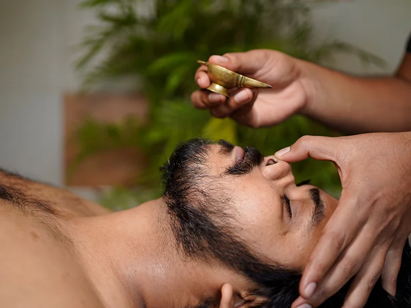 Shirodhara Ayurvedic therapy