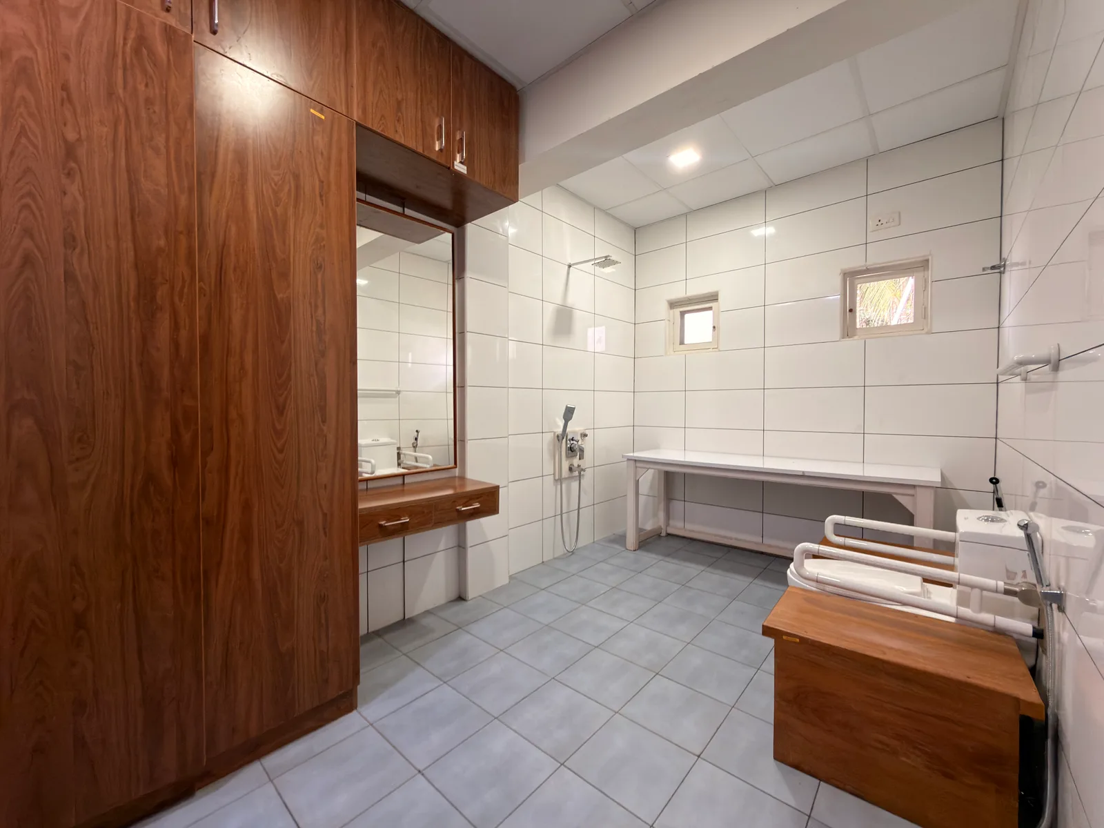 Activities of Daily Living suite featuring wheelchair-accessible adaptive kitchen