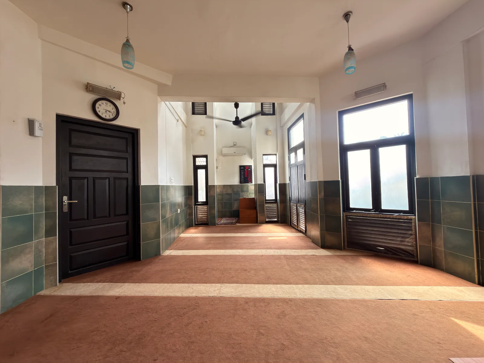 Serene on-campus air-conditioned Masjid and prayer sanctuary at Ayurgreen Hospital